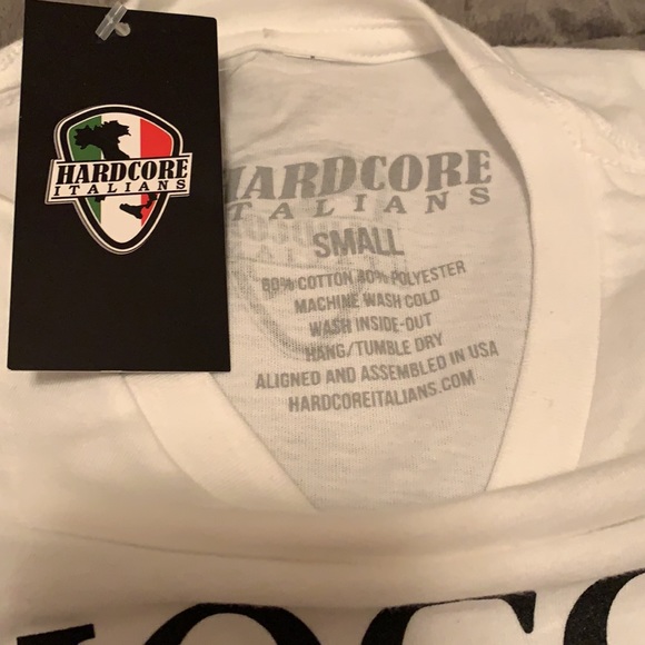 NWT Gnocchi white Hardcore Italians t-shirt - Picture 3 of 4